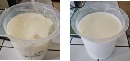 Syneresis of acid-rennet gels